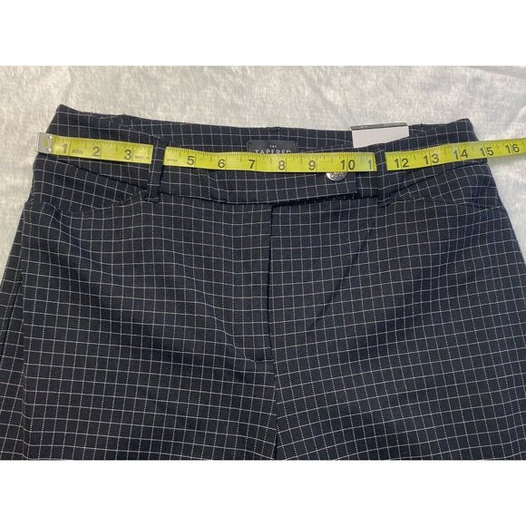White House Black Market Black and White Tapered Grid Effortless Womens Sz 4 R - Picture 12 of 13